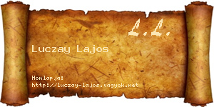 Luczay Lajos névjegykártya